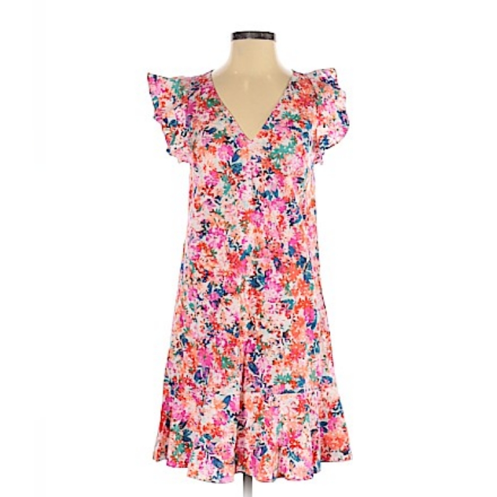 NWT J. Crew Mercantile Floral Ruffle Cotton Dress